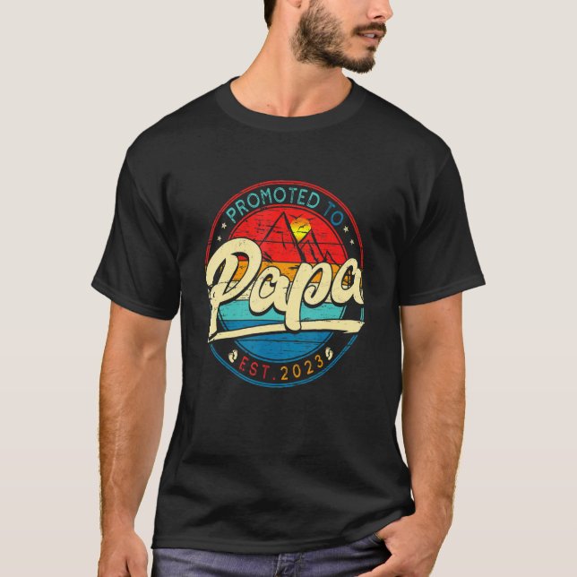 Camiseta Mens Promovidos Para O Dia de os pais 2023 Pela Pr (Frente)