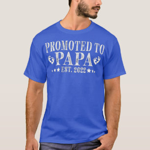 Camiseta Mens Promovidos Para Papa 2022 Novo papai Da Prime