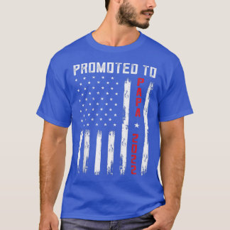 Camiseta Mens Promovidos Para Papa , A Gravidez Da Bandeira