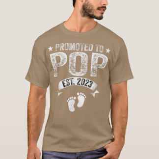 Camiseta Mens Promovidos Para Pop De 2023 Novo Avô Engraçad