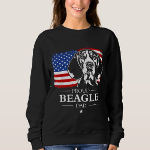 Camiseta Mens Proud Beagle Pai Bandeira Americana Cão Patri