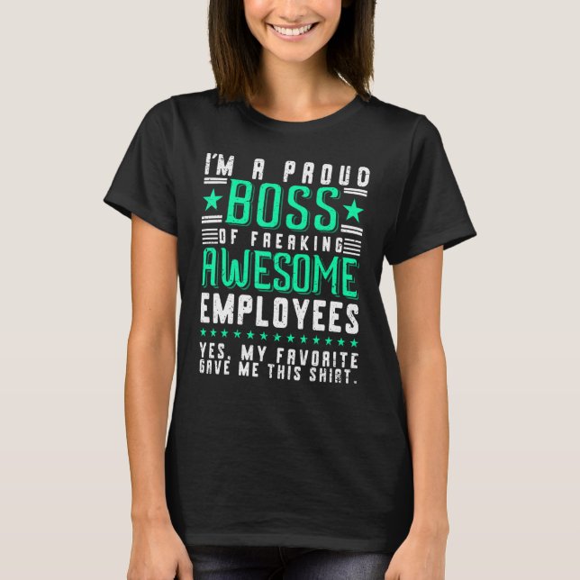 Camiseta Mens Proud Boss of Awesome Employees Appreciation  (Frente)