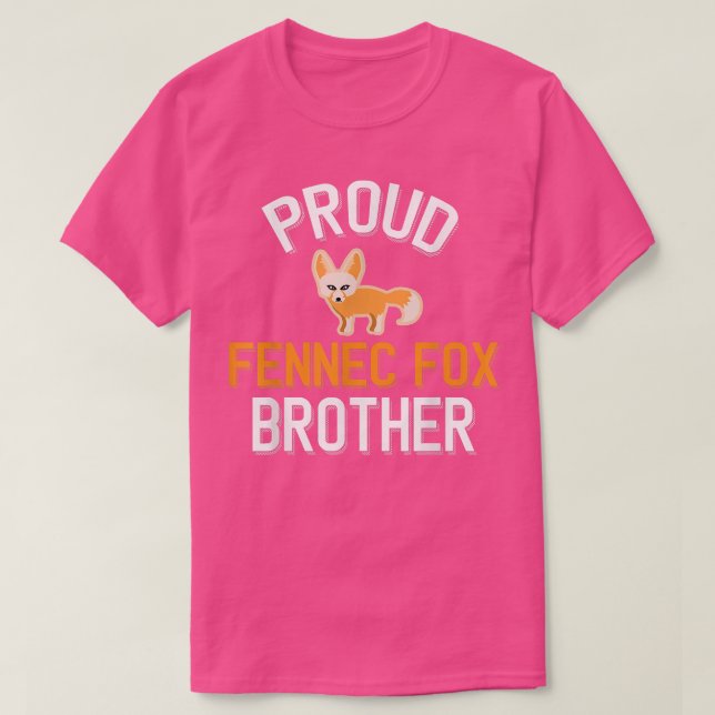 Camiseta Mens Proud Fennec Fo Irmão Cute Fennec Fo (Frente do Design)