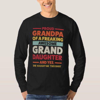 Camiseta Mens Proud Grandpa of a Granddaughter Grandpa