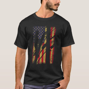 Camiseta Mens Proud Lineman American Flag Electric Cable Li