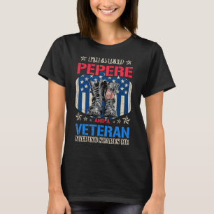 Camiseta Mens Proud Pai Pepere E Veterano Dia de os pais UF