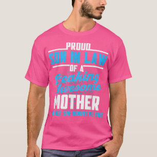 Camiseta Mens Proud Son In Law Of An Awesome Mother Family