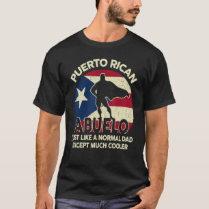 Camiseta Mens Puerto Rican Abuelo Porto Rico Avô Fath