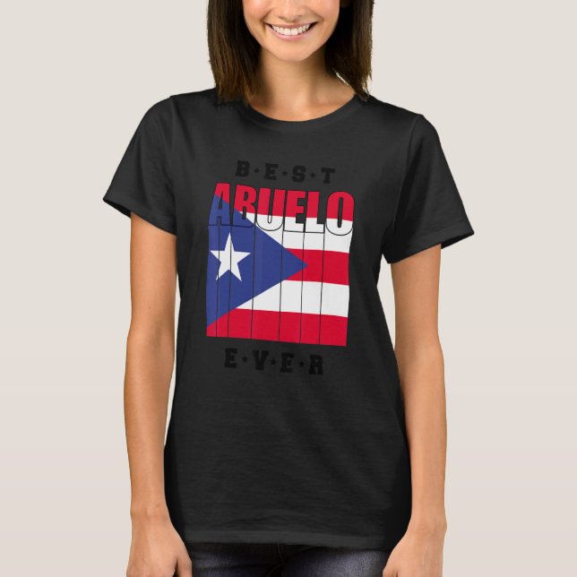 Camiseta Mens Puerto Rican Best Abuelo Ever Dia de os pais  (Frente)