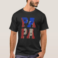 Mens Puerto Rico Papa Com Bandeira Porto-Riquenha