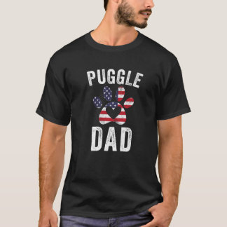 Camiseta Mens Puggle Pai Puggle Lover Proprietário American