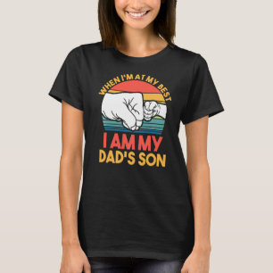 Camiseta Mens quando estou no meu melhor sou meu filho Pai