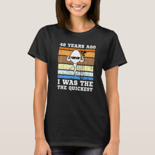Camiseta Mens Quickest Swimmer Há 48 Anos Mais Rápido Esper