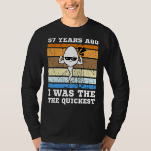 Camiseta Mens Quickest Swimmer Há 57 Anos Mais Rápido Esper