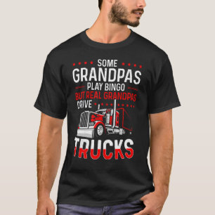 Camiseta Mens Real Grandpas Drive Truck Driver Gran