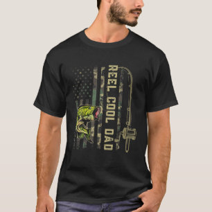 Camiseta Mens Reel Camouflage, Pai Legal, Bandeira American