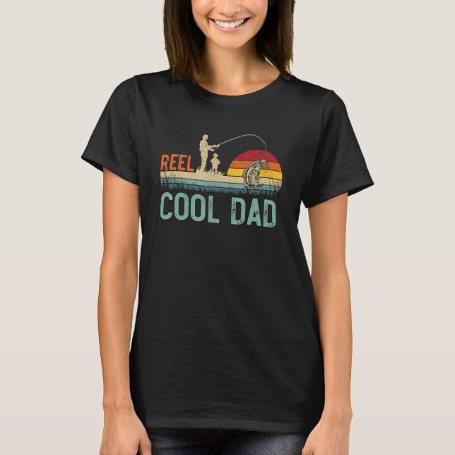 Camiseta Mens Reel Cool Dad Fisherman Father's Day Funny Fi (Frente)