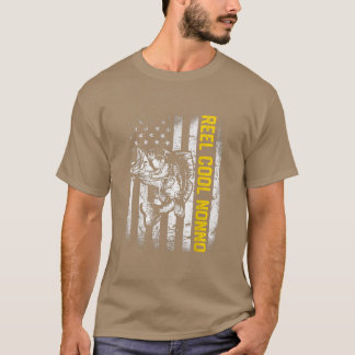 Camiseta Mens Reel Cool Nonno FishingFunny Fish Vintage 