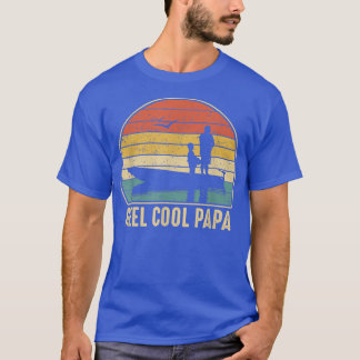Camiseta Mens Reel Cool Papa FishingFunny Fish Vintage 917 