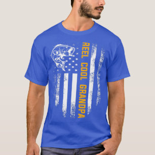 Camiseta Mens Reel Legal Avô Vintage Pavilhão de Pesca Fais