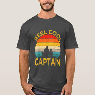 Camiseta Mens Reel Legal Capitão de Pesca Pai Vintage Grand