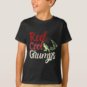 Camiseta Mens Reel Legal Grumps Vintage Engraçado Pesca Pai