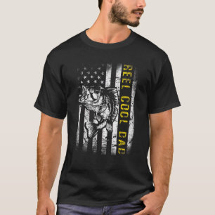 Camiseta Mens Reel Legal Pai American Flag Engraçado