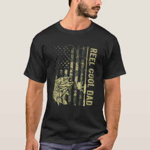 Camiseta Mens Reel Legal Pai Camouflage Bandeira Americana