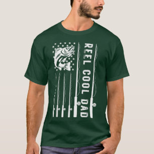 Camiseta Mens Reel Legal Pai EUA Bandeira Teerão Pai Pescad