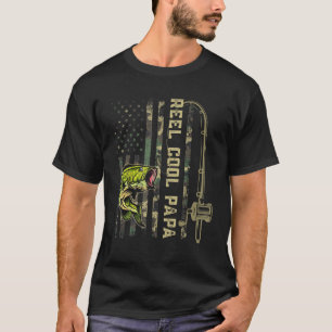 Camiseta Mens Reel Legal Papa Camouflage Bandeira Americana