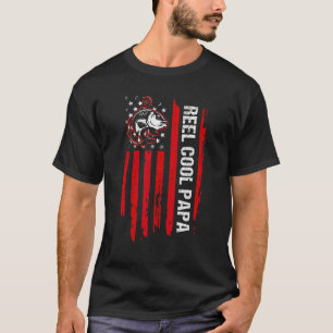 Camiseta Mens Reel Legal Papa Pais de Pesca de Bandeira Ame