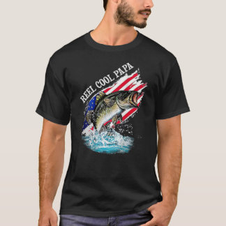 Camiseta Mens Reel Legal Papa Pescador Pai Papá Pai