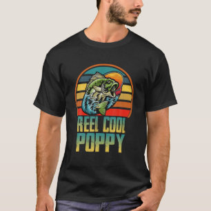 Camiseta Mens Reel Legal Papoila Pescador Vintage Pai