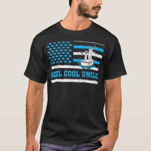 Camiseta Mens Reel Legal Tio Usa Bandeira Pesca Tio Pai