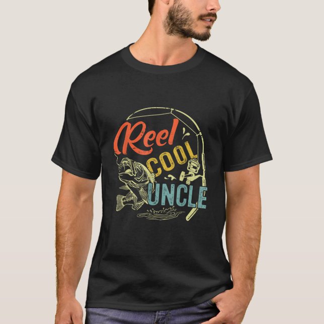 Camiseta Mens Reel Tio Legal Shirt Namorados Engraçado Pais (Frente)