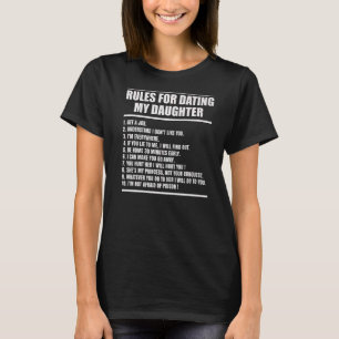 Camiseta Mens Regras Para O Namorando Minha Filha, Pai Engr