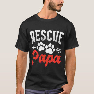 Camiseta Mens Resgatam Papa Cachorro Pets Proprietário Sal