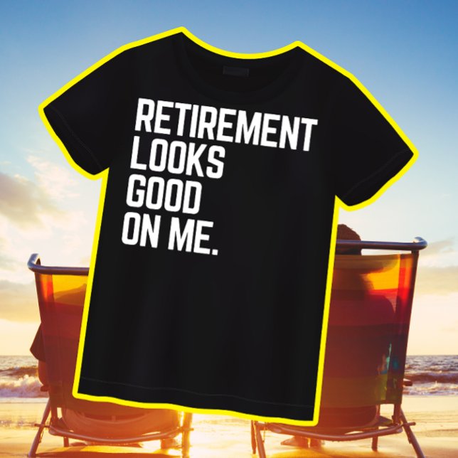 Camiseta Mens Retirement Parece Bom Para Mim, Engraçada Ret (Criador carregado)