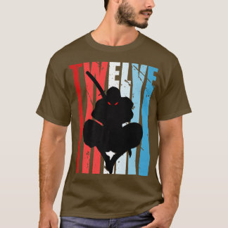 Camiseta Mens Retro 12 Birthday para Ninja Men Samurai Wea