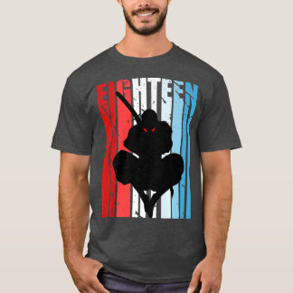 Camiseta Mens Retro 18º Aniversário para Ninja Men Samurai