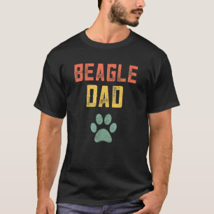 Camiseta Mens Retro Beagle Eu Amo Meu Beagle Pai