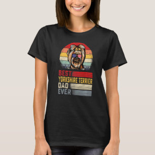 Camiseta Mens Retro Best Yorkshire Terrier Pai Ever Padre"
