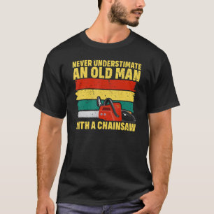 Camiseta Mens Retro Chainsaw Arborist Lumberjack Logger Da