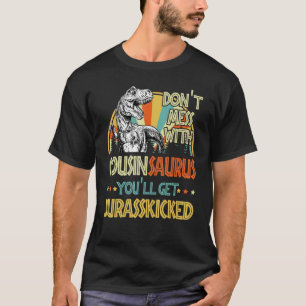 Camiseta Mens Retro Cousinsaurus Dinossaur Rex Vintage Fath