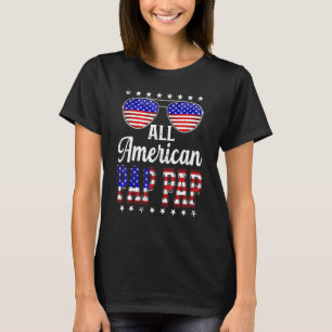 Camiseta Mens Retro Dia de os pais All American Pap Us Fl