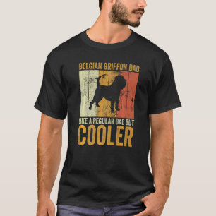 Camiseta Mens Retro Dia de os pais Belga Griffon Pai