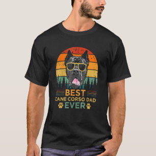 Camiseta Mens Retro Estilo Melhor Pai Cane Corso de Cana Nu