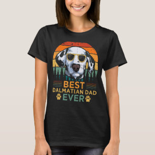 Camiseta Mens Retro Estilo Melhor Pai Dalmático Nunca do Pa