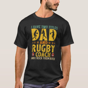 Camiseta Mens Retro Eu Tenho Dois Títulos De Pai E Treinado