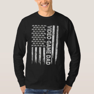 Camiseta Mens Retro Eua American Flag Video Game Patrio